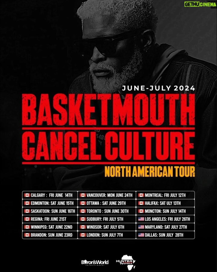 Basketmouth Instagram - No PEACE for the WICKED. #CancelCultureNorthAmericaTour