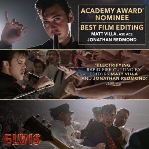 Baz Luhrmann Instagram - CM and I are so thrilled for all our great collaborators that brought ELVIS back into the building. A BIG collective thank you to the Academy for these nominations. #elvismovie ⚡️