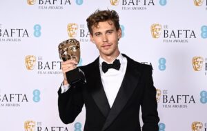 Baz Luhrmann Instagram - I was just so thrilled with the entire ELVIS creative family last night, big nods at BAFTA! Casting, Hair and Make up, My darling wife for costume & of course, this guy. Truly, truly extraordinary acting and nearly three years of dedication on his part. What a night. Thank you so much, @baftas. #elvismovie ⚡️