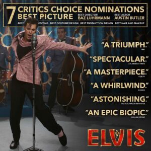 Baz Luhrmann Instagram - I can only express my incredible admiration for these longtime collaborators many of whom I have worked with for over TWENTY YEARS and of course the commitment and acting achievement of Austin Butler! 
Thank you Critics Choice! ⚡️#elvismovie