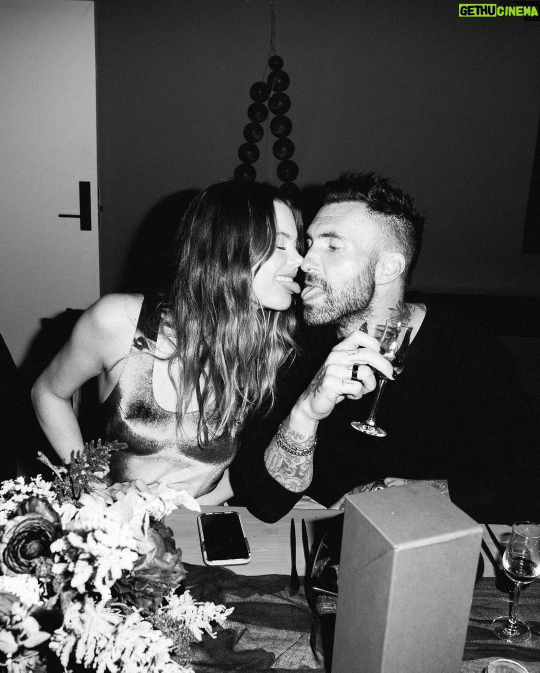 Behati Prinsloo Instagram - This dress though…☠️ celebrating the launch of our extra Añejo 🥃 last month… @calirosa @tabvintage #vintageJPG @adamlevine
