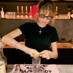 Behati Prinsloo Instagram - Got blueberries? This cocktail is so freaking good. Xo Behati 1/4 cup blue berries (muddle them a little) 2 tables spoons of fresh lime juice 1 table spoon of agave or simple syrup (can do more if you like sweeter) 4 oz of calirosa Añejo tequila Few drops of Orange bitters fill shaker with ice shake it all together. Salt the rim of your glass and pour it all in.