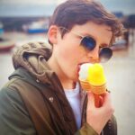 Benjamin Evan Ainsworth Instagram - Long weekend! We’re taking a break from filming #Pinocchio. Family time at the beach. Happy days!