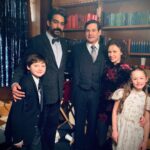 Benjamin Evan Ainsworth Instagram - What a charming bunch. Oh, it was going so well. Say cheese...! Or, just pull a face! 😜 #goofyfamilyphoto #thehauntingofblymanor