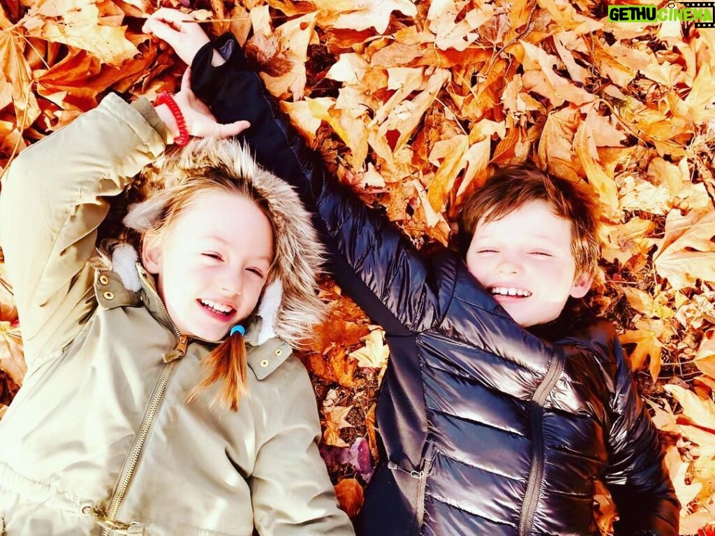 Benjamin Evan Ainsworth Instagram - Because we all need a leaf fight from time to time! 🍁🍁🍁🍁