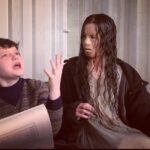 Benjamin Evan Ainsworth Instagram - ‘Miles and The Lady discuss coping techniques for effective anger management’... Or, was it just an epic game of Mad Libs BTS with the amazing @danieladibfitness 🧐 #thehauntingofblymanor #theladyinthelake @thehaunting