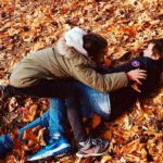 Benjamin Evan Ainsworth Instagram - Because we all need a leaf fight from time to time! 🍁🍁🍁🍁
