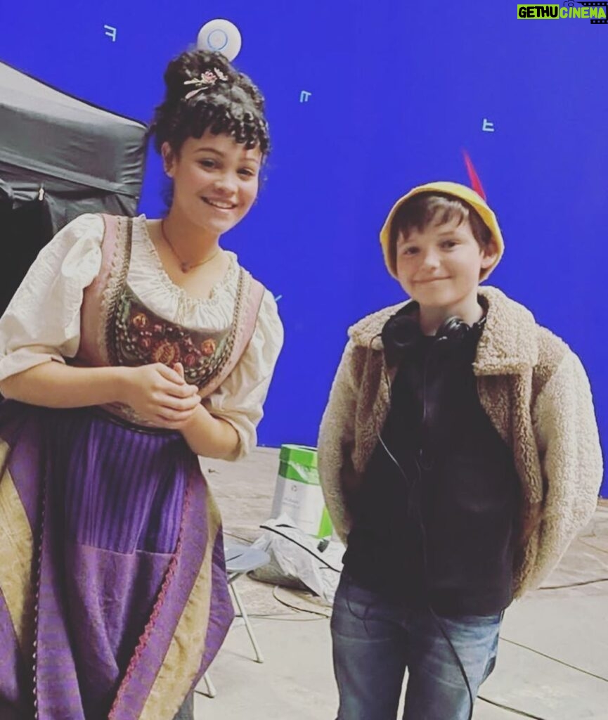 Benjamin Evan Ainsworth Instagram - What a week! Thank you so much for all the kind messages since the release of @disneypinocchio on @disneyplus last week. It’s been so humbling to hear from families around the world enjoying the movie together. Here are some behind the scenes photos from my time on set! Pinocchio is streaming NOW on Disney+ 🎬📽🍿#disney #pinocchio #bts #tomhanks #disneyplus #wishuponastar