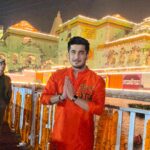 Bhavin Bhanushali Instagram - 22-01-2024. The day our ancestors fought for. The day that came after 500 years. Can’t be more happy to be at Ram mandir Ayodhya on this day❤️ Jay Shree Ram 🚩 Jay Jay Garvi Hindu 🚩 Outfit by: @bhanu.designer #jaishreeram #ayodhya #rammandir Ayodhya Dham