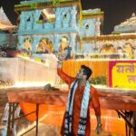 Bhavin Bhanushali Instagram – 22-01-2024. The day our ancestors fought for. The day that came after 500 years. Can’t be more happy to be at Ram mandir Ayodhya on this day❤️ Jay Shree Ram 🚩 Jay Jay Garvi Hindu 🚩 
Outfit by: @bhanu.designer 
#jaishreeram #ayodhya #rammandir Ayodhya Dham