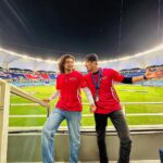 Bhavin Bhanushali Instagram - Guys who Grow together Glow together ❤️ Use our personalised coupon codes: BHAVIN100 and VISHAL100 @sportsbuzz.11 @tgbtroop #buzzmakers Dubai International Stadium