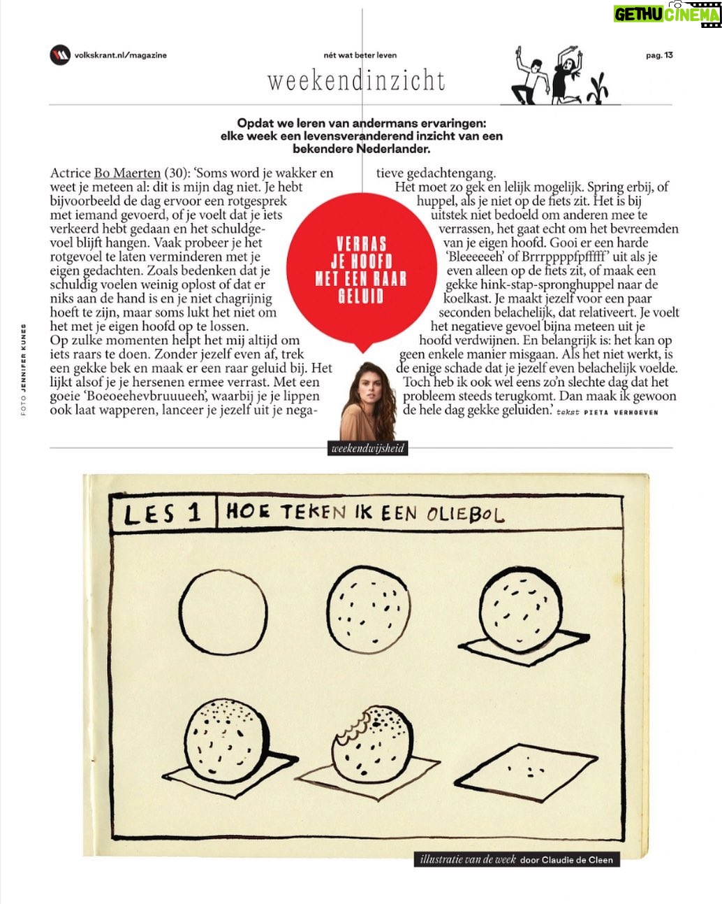 Bo Maerten Instagram - hallo 2023 👋🏼 terug naar het normale leven, afgelopen weekend stond stukje met klein trucje in @volkskrantmagazine 🧚🏼