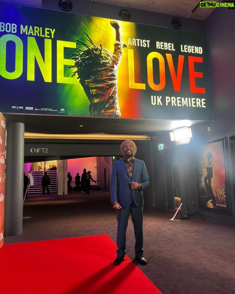 Bob Marley Instagram - Give thanks to the #uk for a irie #london premiere, the Rastaman vibration is positive. Can’t wait for the rest of the world to experience #onelove @onelovemovie 🌎🌍🌏