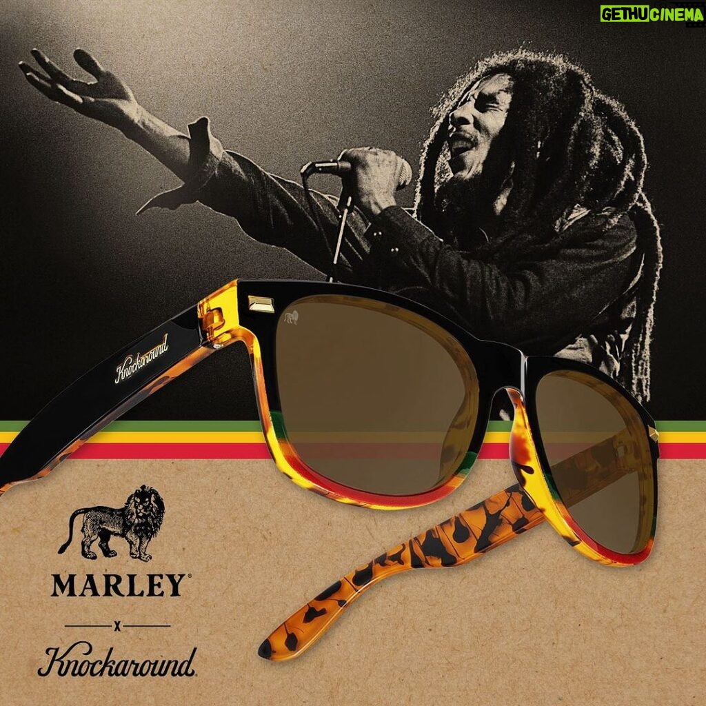 Bob Marley Instagram - Bob Marley x Knockaround Fort Knocks Now Available | Bob Marley is one of the most legendary artists of all time, and the Marley family continues to influence music and culture to this day. The all-new Bob Marley Fort Knocks are a must-add to your sunglasses collection. Soak in what Bob Marley was all about and the good vibes will follow—and spread wherever you go. Hit the link in Knockaround’s bio to find your pair! . . . #knockaround #bobmarley #onelove #reggae #sandiego #sunglasses Jamaica