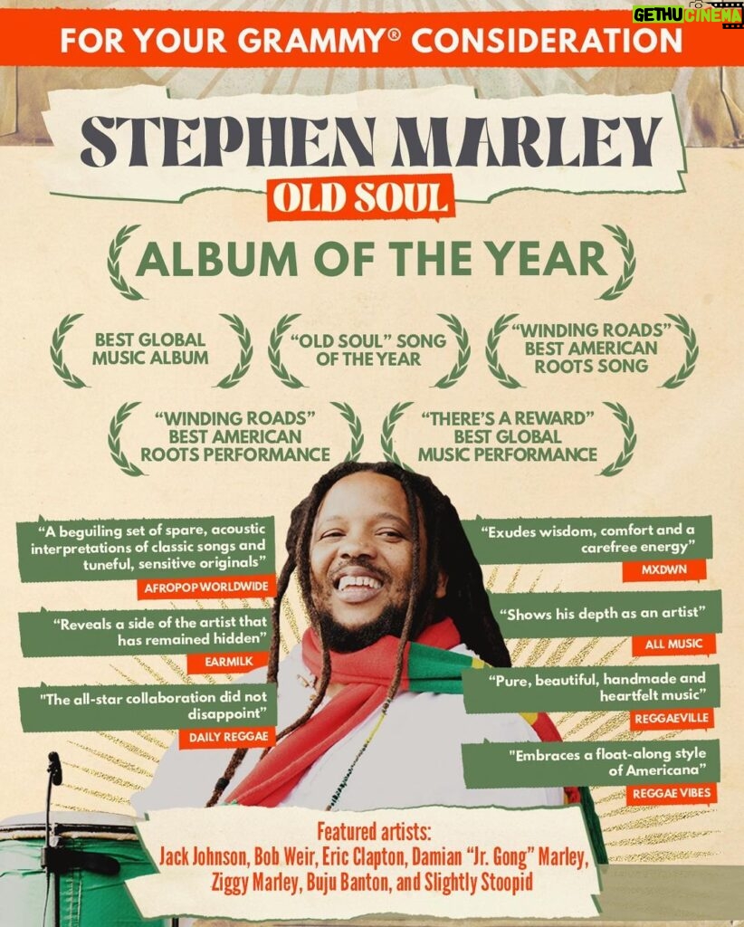 Bob Marley Instagram - @stephenmarley & @julianrmarley both have new albums & singles up for #GRAMMY consideration this year! If you’re a @recordingacademy voting member, give a listen and get your votes before round 1 closes TOMORROW, October 20th! #stephenmarley #julianmarley #ziggymarley #damianmarley #marleybrothers #marleyfamily #grammys #recordingacademy