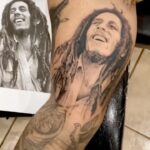 Bob Marley Instagram - “Ain’t no rules, ain’t no vow, we can do anyhow—I’n’I will see you through.” #Jamming #bobmarley 🖋️🎨 @onespeedtattoo #bobmarleytattoo