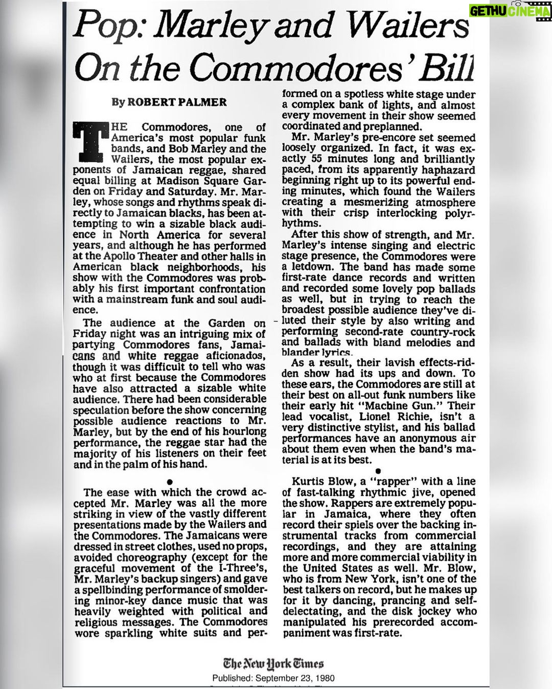 Bob Marley Instagram - On this day in 1980, Bob Marley & The Wailers closed out a two-night, sold out run with @thecommodores at Madison Square Garden in #NYC during the U.S. leg of the Uprising tour. #todayinbobslife 📖 see & learn about more iconic, and lesser known, moments from Bob’s life in our #PortraitOfTheLegend official Bob Marley photo book—featuring rare & unseen images, personal interviews, stories and more! Pick up a copy of this special piece of Bob Marley memorabilia at the link in story. #bobmarley #bandphotos #todayinhistory #sept20 #1980 #reggae #newyork #newyorkcity #commodores #msg #madisonsquaregarden