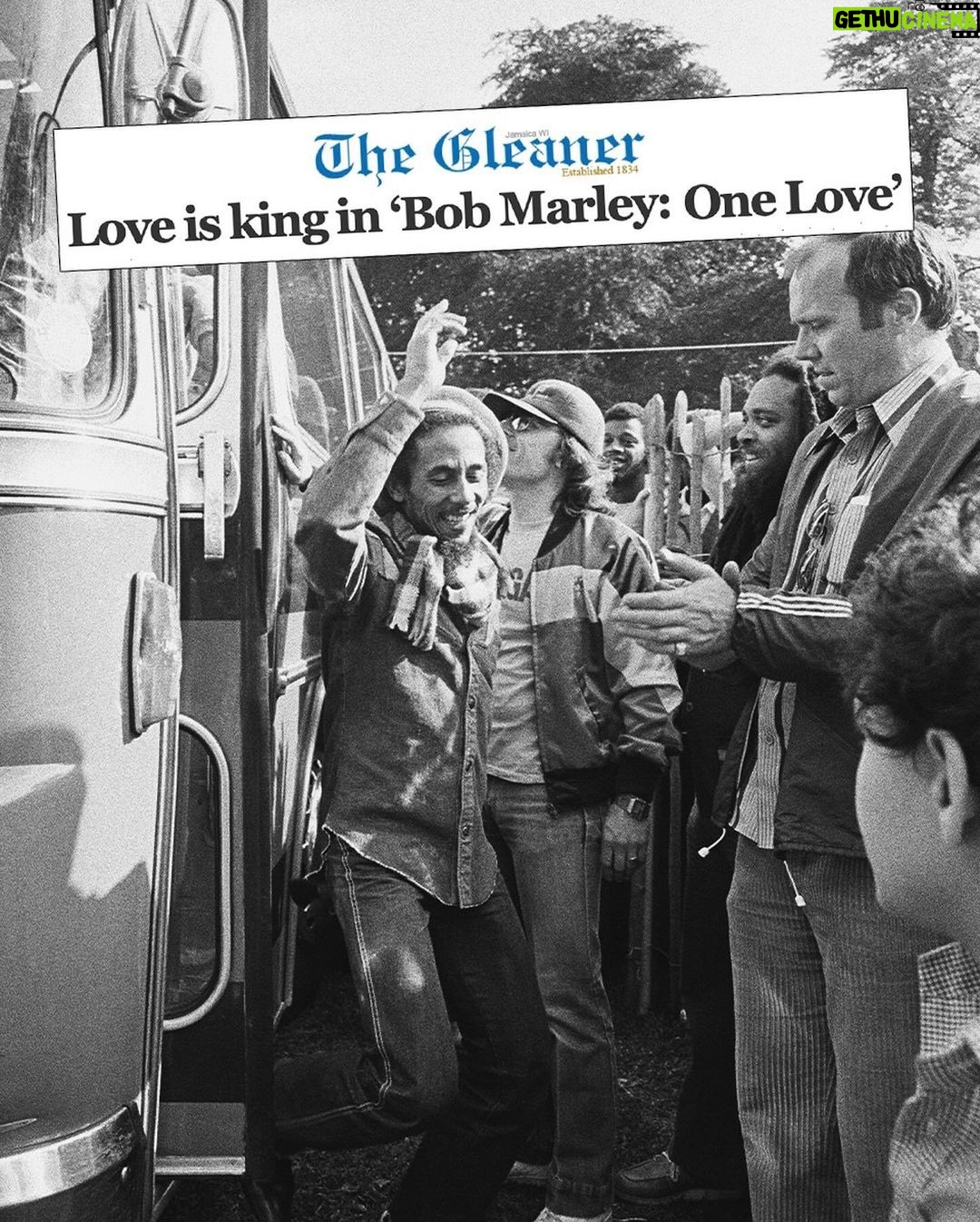 Bob Marley Instagram - Check out The Jamaica Gleaner official @OneLoveMovie review by Toussaint Davy! Swipe left for excerpts and hit the link in story for the full article 🇯🇲 #OneLoveMovie #bobmarley In theaters this Wednesday!