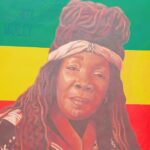 Bob Marley Instagram - Honoring Trench Town’s legends with this beautiful mural where Bob Marley grew up in Trench Town, Jamaica 🇯🇲 (swipe left): #BobMarley, @officialritamarley, @petertosh, @bunnywailerofficial, Vincent “Tata” Ford, Delroy Wilson, along with Emperor Haile Selassie I. @onelovemovie #visitjamaica @trenchtowncultureyard 🎨 by: @onejhar_, @Taoszen, @pamellac.c, and Michael Robinson Trench Town Jamaica