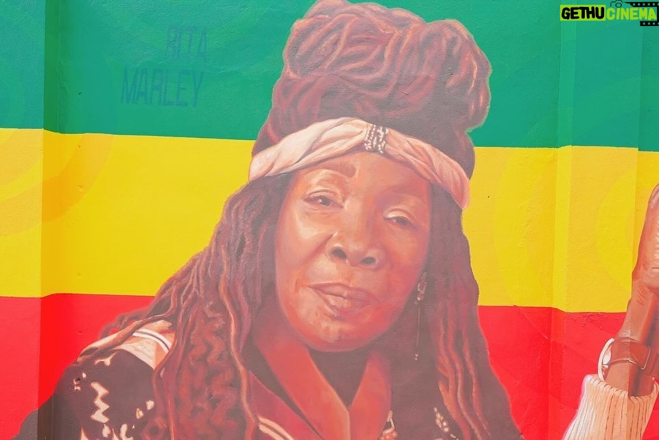 Bob Marley Instagram - Honoring Trench Town’s legends with this beautiful mural where Bob Marley grew up in Trench Town, Jamaica 🇯🇲 (swipe left): #BobMarley, @officialritamarley, @petertosh, @bunnywailerofficial, Vincent “Tata” Ford, Delroy Wilson, along with Emperor Haile Selassie I. @onelovemovie #visitjamaica @trenchtowncultureyard 🎨 by: @onejhar_, @Taoszen, @pamellac.c, and Michael Robinson Trench Town Jamaica
