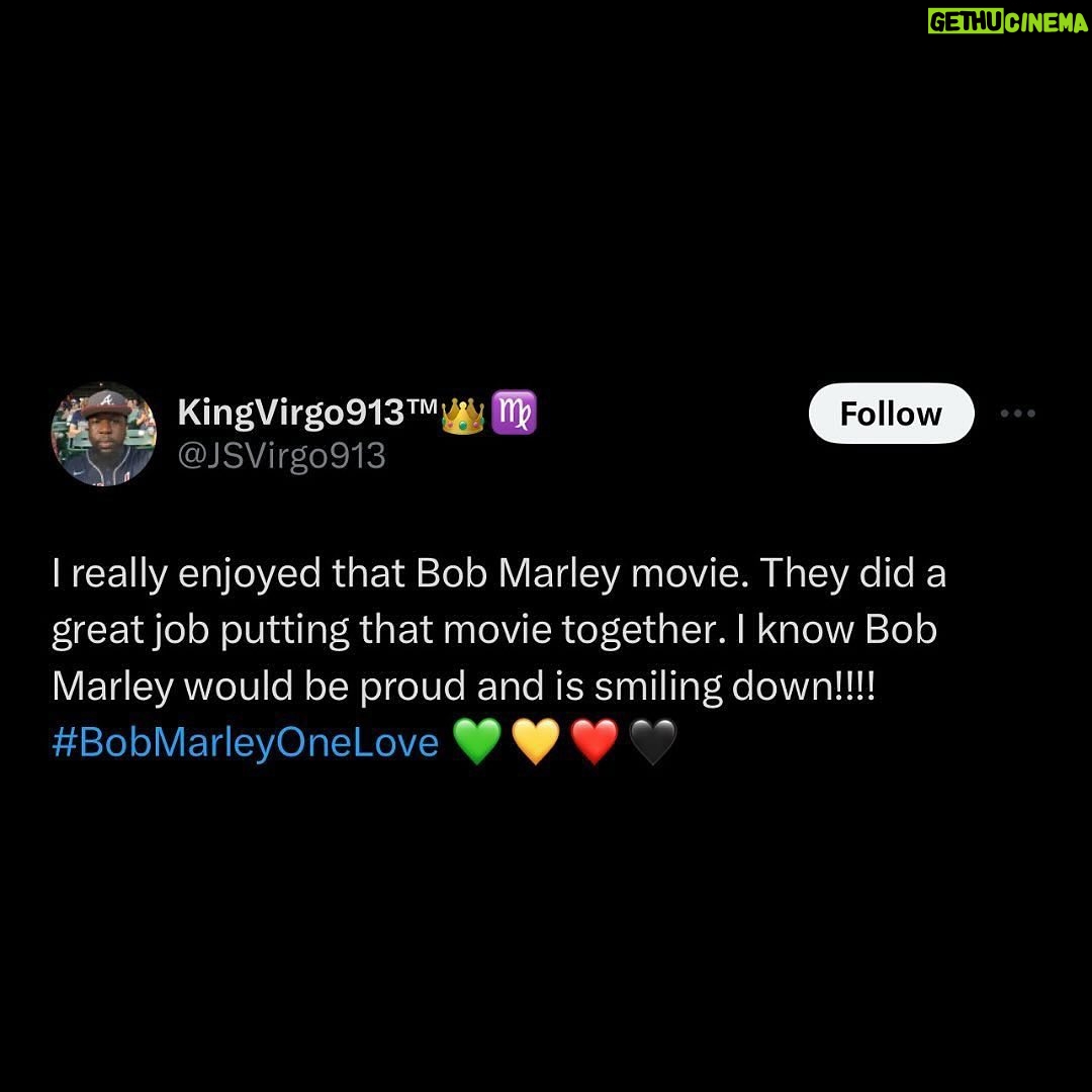 Bob Marley Instagram - ‘Bob Marley: One Love’ is a movie for the people. @OneLoveMovie #OneLoveMovie #BobMarleyMovie #BobMarley