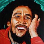 Bob Marley Instagram - “From the very first time I blessed my eyes on you girl, my heart says follow through.” #WaitingInVain #BobMarley 🎨 by @brightntuliart #bobmarleyart