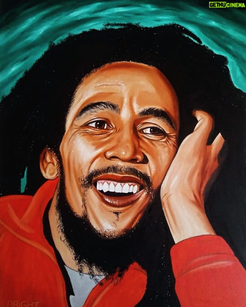 Bob Marley Instagram - “From the very first time I blessed my eyes on you girl, my heart says follow through.” #WaitingInVain #BobMarley 🎨 by @brightntuliart #bobmarleyart
