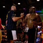 Bob Sapp Instagram - @tysonfury & @bobsappofficial 🎪 Fight Circus Vol. 7: Lock, Stock, and Two Smoking Sausages 🌭🌭 Watch it FREE on Fight Circus TV - 🔗 Link in Bio #FightCircus #FMD #FullMetalDojo Junkyard Theatre