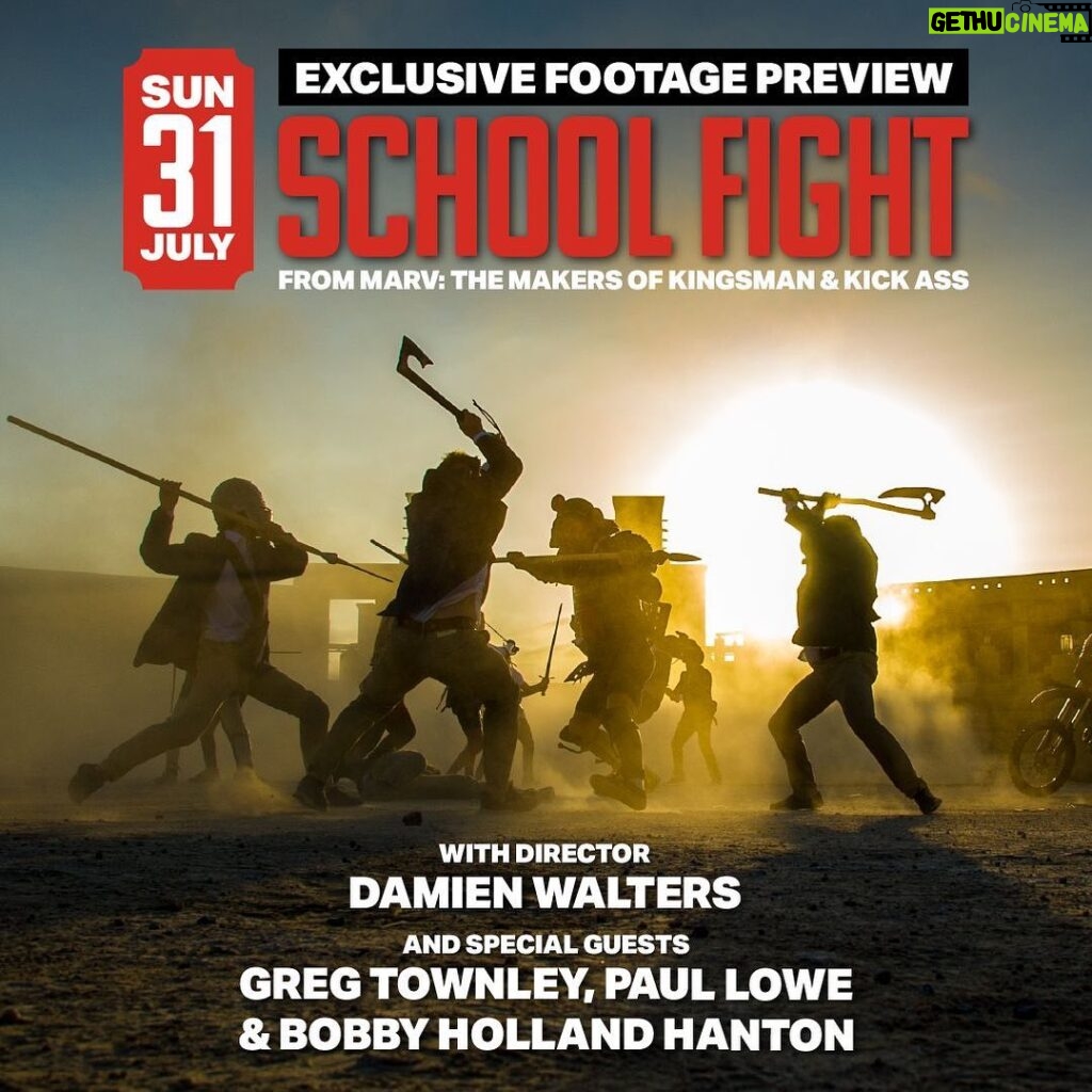 Bobby Holland Hanton Instagram - LEGENDS!!! I have an announcement 📣 I will be joining @damienwalters ON stage at @theactionfestival next Sunday in London. See what we got up to filming “School Fight”, ask us questions…we’ll be talking about being stunt professionals and heaps more!! This will be a one-of-a-kind experience! DONT MISS THIS!! 🎟 Tickets are limited 🔗link in bio🔗 To save 25% select ‘Bring The Action’ tickets at checkout🌀 #WALLOP #TheActionFestival #schoolfightfilm #londonactionfestival #filmfestival #actionmovie #stunts #behindthescenes #howitsmade #moviemagic London, Unιted Kingdom