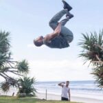 Bobby Holland Hanton Instagram - Photobombed again 🙄 #flip #fitness #centr #gymnastics