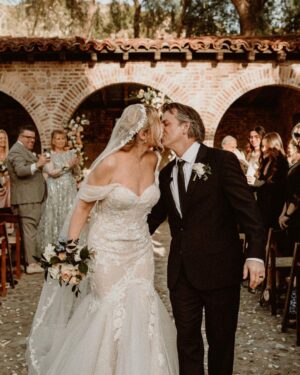 Bonnie Somerville Instagram - I cannot believe it's been a month. All the planning, & it went too fast. Best day of my life - and best decision I've ever made. @dave_mcclain you are the love of my life. I wish we could do it again! Thank you our parents @xwallstwrkngirl @mcclain.kay and the best officiate ever my sister @helenolmsted and everyone. I love you @dave_mcclain and i am so proud to be Mrs McClain. Forever Ever. God I hope so. " to die by your side is such a heavenly way to die"the Smiths. Mr. & Mrs McClain ❤️👩‍❤️‍👨👰