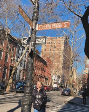 Bonnie Somerville Instagram - 12 Schermerhorn St. First time back on that stoop in over 25 yrs. I will always miss it. What an amazing place to grow up. Wish I had appreciated it then! Sigh. But this time I got to sit there with my Love. Forever a Bridge & Tunnel Girl. #brooklyn #brooklynheights #bk