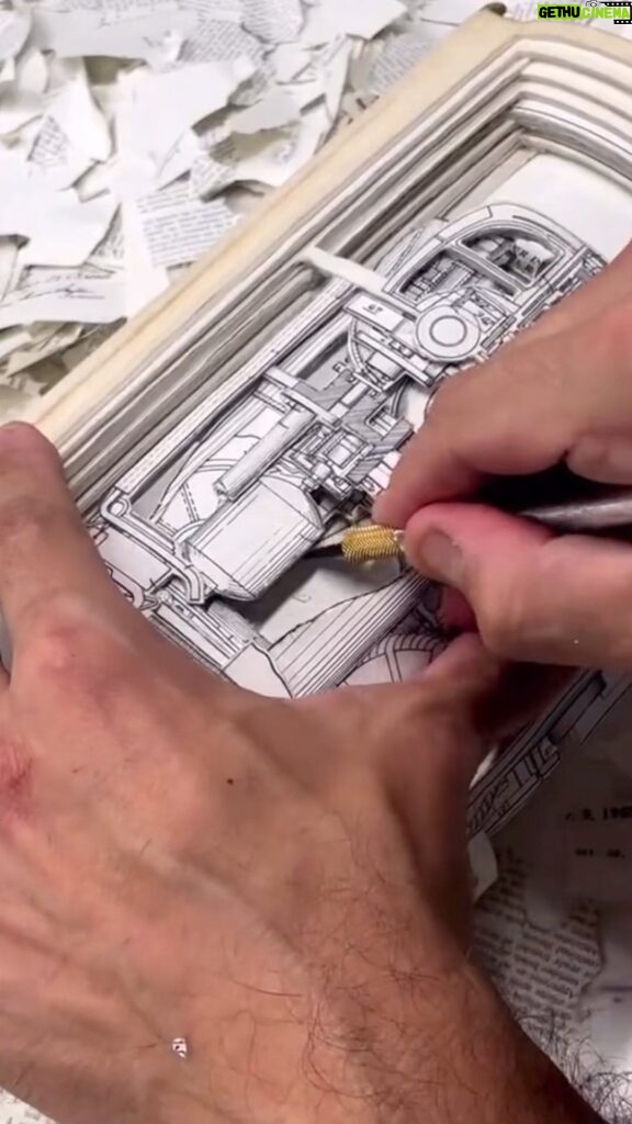 Boogie Instagram - Crazy talent! This is an old book he’s carving!