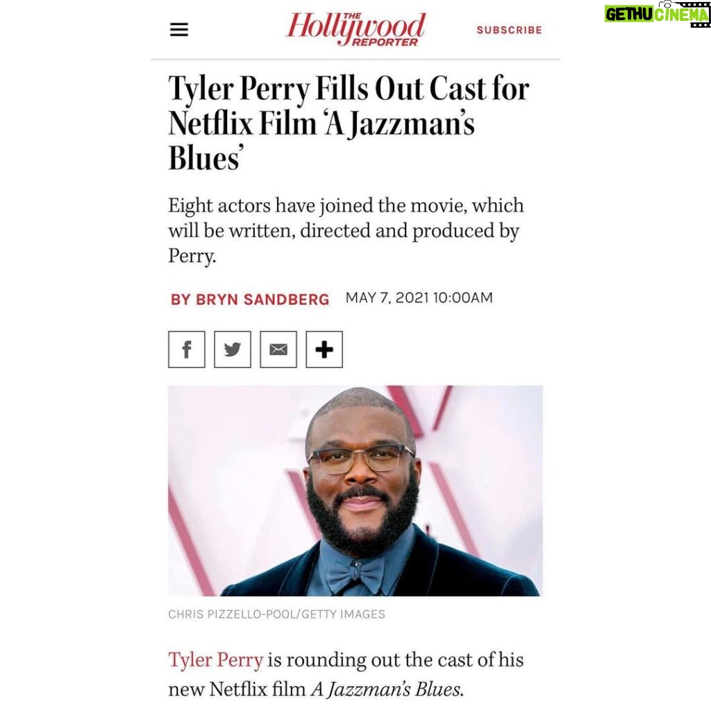 Brad Benedict Instagram - This one is going to be special. When I read the script I knew it was going to be something truly impactful. An understatement. I still can’t believe I get to be a part of it. #AJazzmansBlues #comingsoon #netflix #tylerperry Tyler Perry Studios