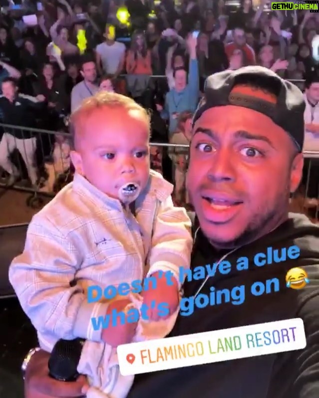 Bradley Mcintosh Instagram - Last year when I took Kairo on stage, he never had a clue what was going on 😂😂 #risingstar #sclub #flamingoland