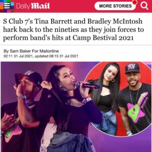 Bradley McIntosh Instagram - Great show @campbestival with @misstinaannbarrett @dailymail