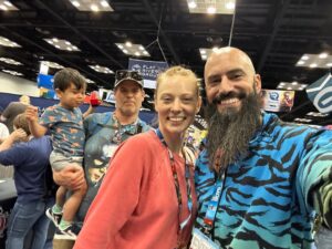 Brandon Bogle Instagram - Is that a wild @joemanganiello and @deborahannwoll?! They’re a PLEASURE to chat with💪🏼
#gencon