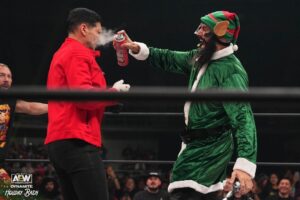 Brandon Bogle Instagram - Ya stop an elf from delivering presents..

You get some North Pole grade cold spray
#AEWDynamite