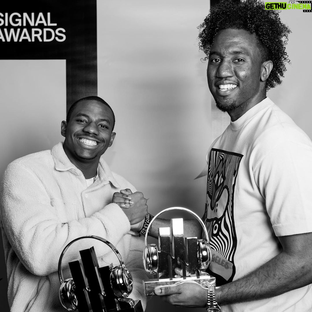 Brandon Gilpin Instagram - WINS WINS & More WINS!!! What a way to start off 2023! “BROOKLYN SANTA” WON GOLD in “Best Scripted Fiction” SILVER in “Best original Score” at the Signal Awards. @signalawards Jordan CRAFTON @iamjdcrafton , you are a True Visionary, and you continuously prove to us why. I am so proud of you brother. I remember you calling me saying, yo I got this idea , you gonna be the lead & trust me this is gonna be a Hit! & I was like “ok, I trust you” Now look , You are an Award Winning writer & Director📝🎬 And now you turned me into an Award winning ACTOR 🕴️🤩🤩 I can’t wait till the next project we work on cause you know we gotta upppp iTTT BAYBEEEEE!! WE DON DID ITTT, on too da next but we still gon celebrate like we won the world CUP😂😂 SIRIII PLAY “ OUT & BADDD” WOIIIIIII WE AH GO TUN UP TONIGHTTTTT Cast & crew, love y’all all we did it! Thank you @signalawards & everyone who voted for us! We truly appreciate you 🖤🫶🏾🤩 But if you haven’t Listened to it yet, ITS AVAILABLE FOR FREE ON SPOTIFY & APPLE PODCAST!! Please tune in!! We won award in JANUARY???? Nahh this year gon be amazing. #ShowTimeBrando #BrandonGilpin #jordancrafton #signalawards #Actor #podcast #scriptedpodcast #jdcfilms