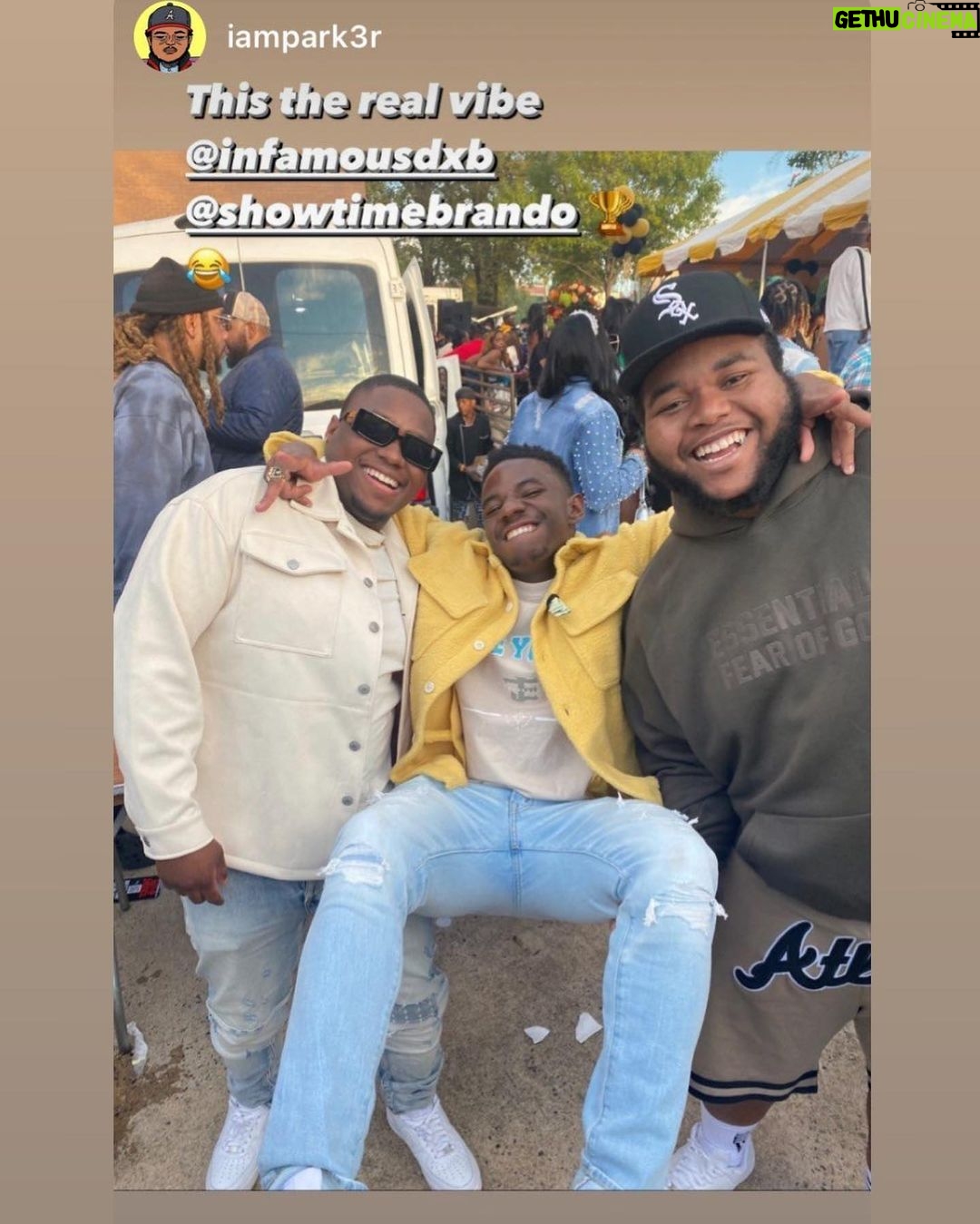 Brandon Gilpin Instagram - Stay Young & Turnt 🤩🥳 ~ Big Bird 💛 #spelhousehomecoming Birthday + Homecoming = Successful Chaos🕺🏾😵💫 #ShowTimeBrando #homecoming #BrandonGilpin #Young&turnt #spelhouse #morehouse Morehouse College