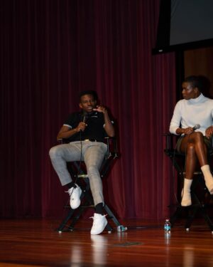 Brandon Gilpin Instagram - Thank You Morehouse For inviting me too come back to the Institution that made me & Be apart of this wonderful Panel alongside these talented actors! 
@morehousefilmfest @morehouse1867 

Such a great experience to Be part of this panel and share stories & inspire other To follow your Dreams! 🖤

#ShowTimeBrando #BrandonGilpin #actor #Morehouse #telfar