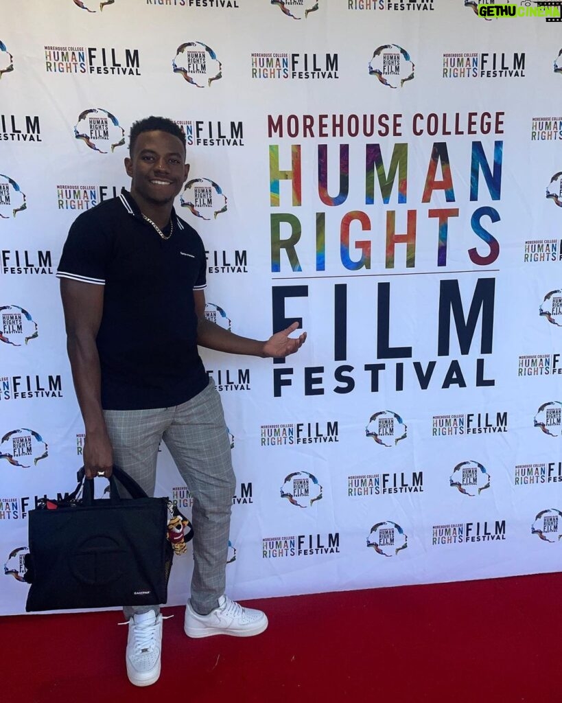 Brandon Gilpin Instagram - Thank You Morehouse For inviting me too come back to the Institution that made me & Be apart of this wonderful Panel alongside these talented actors! @morehousefilmfest @morehouse1867 Such a great experience to Be part of this panel and share stories & inspire other To follow your Dreams! 🖤 #ShowTimeBrando #BrandonGilpin #actor #Morehouse #telfar Morehouse College