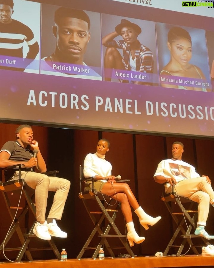 Brandon Gilpin Instagram - Thank You Morehouse For inviting me too come back to the Institution that made me & Be apart of this wonderful Panel alongside these talented actors! @morehousefilmfest @morehouse1867 Such a great experience to Be part of this panel and share stories & inspire other To follow your Dreams! 🖤 #ShowTimeBrando #BrandonGilpin #actor #Morehouse #telfar Morehouse College