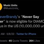 Brandy Norwood Instagram - Wow♠️ 💎 ♠️💎♠️💎 Dear God, you never cease to amaze me and always find magical ways to help me understand that my work is cherished. Thank you to everyone who has enjoyed and supported my music over the years. #neversaynever changed my life and how I would approach music forever. Love to all my angels on this project and this one in particular- @bigshiz ♥️ #theboyismine #haveyouever #topoftheworld #almostdoesntcount just wow🙏🏽 In the Rough