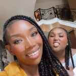 Brandy Norwood Instagram - Funny faces with my daughter @syraismith💛