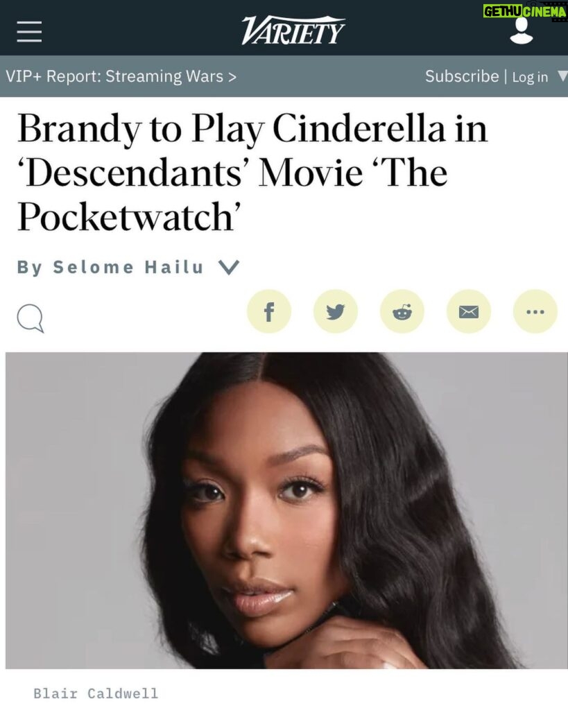 Brandy Norwood Instagram - So excited to join this amazing cast and reprise my role as #Cinderella in the #DisneyDescendants sequel The Pocketwatch. Thank you to my @disney and @disneyplus fam ✨ It’s Still Possible 👑