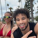 Bria Bryant Instagram - LA dump with my treacherous lil twin 🤞🏽🌴💖 @chazz.bryant9 Special thank you to @whitefoxboutique for having us✨ Los Angeles, California