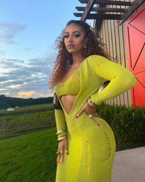 Bria Bryant Instagram - october’s finest 🍂🎃🍷
•
•
Dress: @murciuk 
Nails: @nailz_bylia 
Hair: @majonhair
