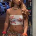 Bria Bryant Instagram - if pretty was a person 🌺✨ Top: Edikted Skirt: @zara Jewlery: @killaaccess Shoes: @prettylittlething
