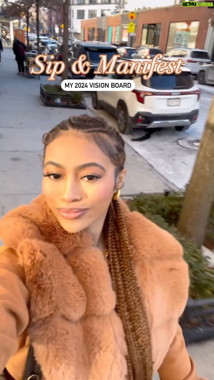 Bria Bryant Instagram - Hey y’all come with me to create my 2024 vision board! 🤍✨ It’s soo important for me to set my intentions for the beginning of the year, and creating a vision board is the perfect way for me to send myself gentle reminders and to hold myself accountable for achieving my goals. I want to give a special thanks to @lelliessantiago and @badbxtchesdontcrease for hosting! This event was everythinggg! 🥂💕 See y’all on the next mini vlog!💗✨ New York, New York